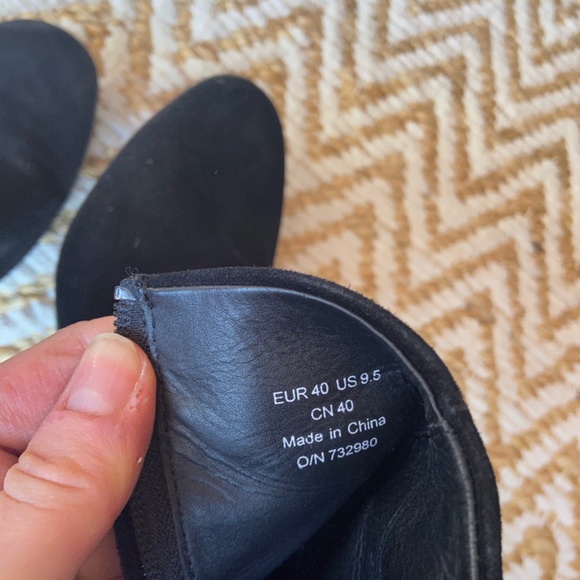 & Other Stories Glitter Star ankle boots suede 9.5 - Picture 16 of 16